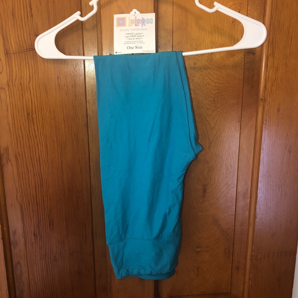 LLR turquoise leggings OS (NWT)